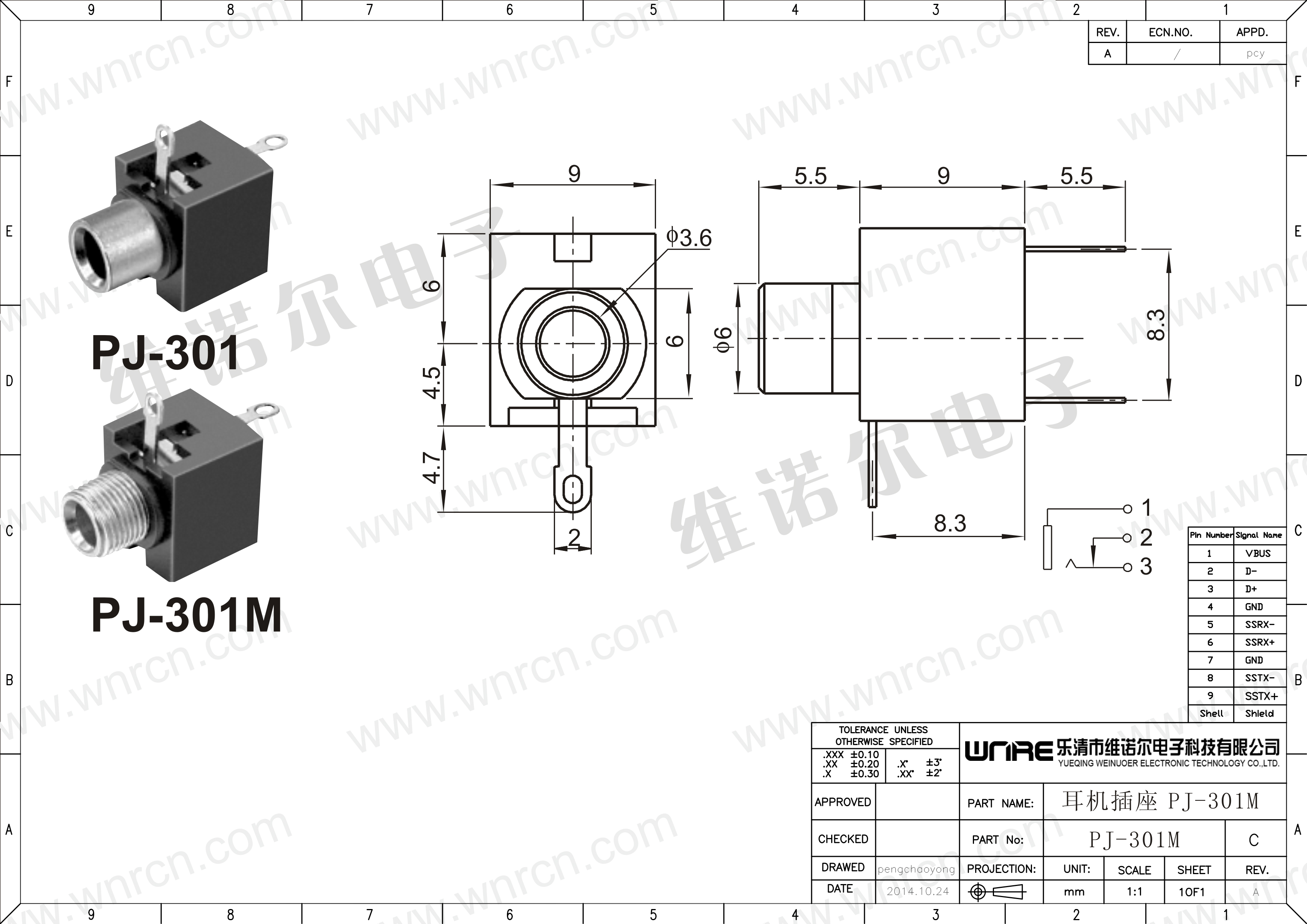 PJ-301M Headphone Socket Design