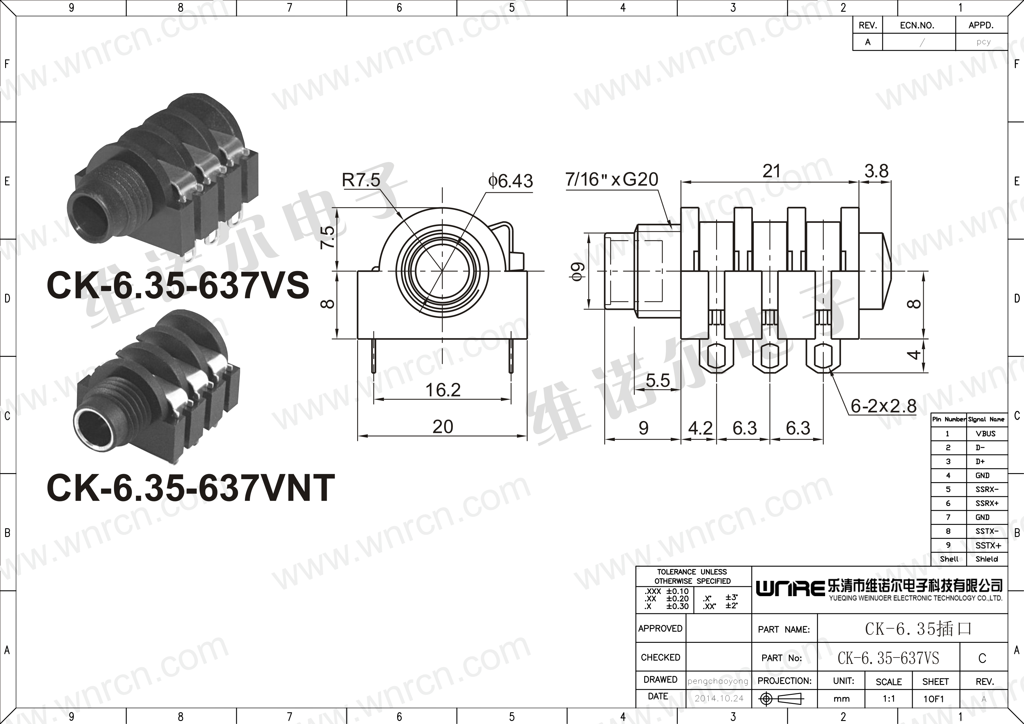 CK-6.35-637VS Headphone Socket Product View