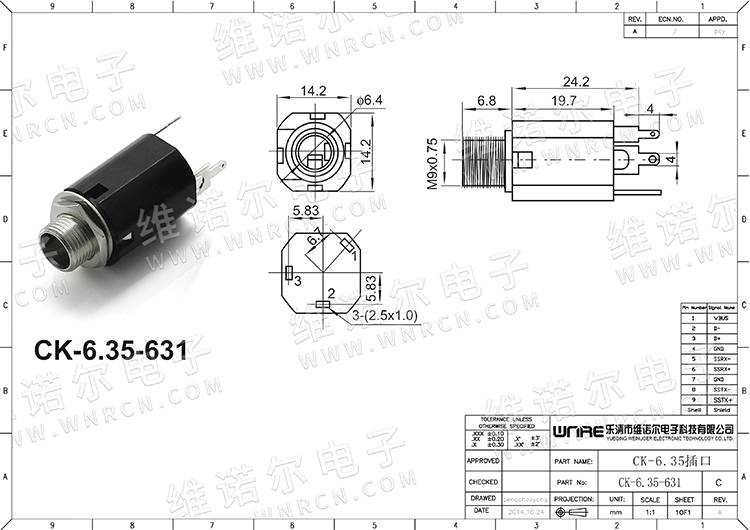 CK-6.35-631 Headphone Socket 1