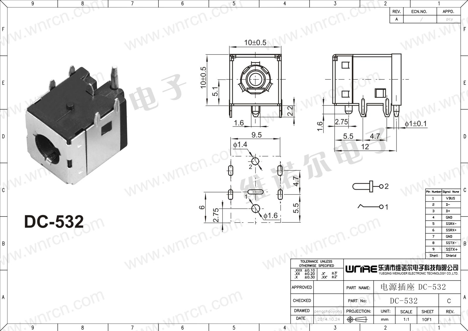 DC-532 Socket Interface