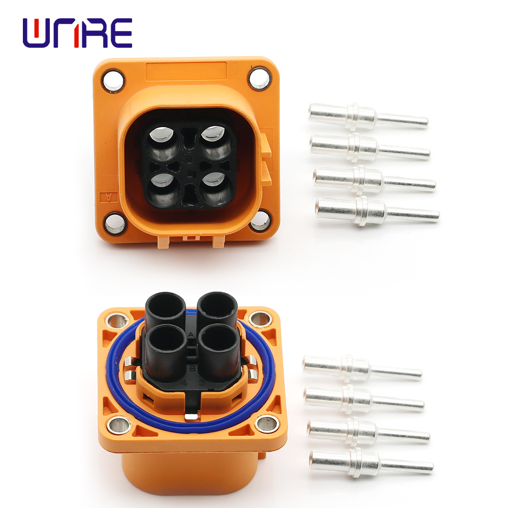 China High reputation low current electric vehicle energy storage connector four-core waterproof socket Suppliers, Factories