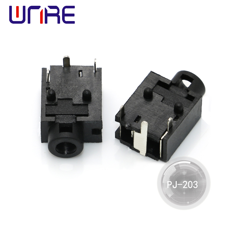 OEM PJ-203 3-pin Black Headphone socket  0.5A 30V Factory, Factories