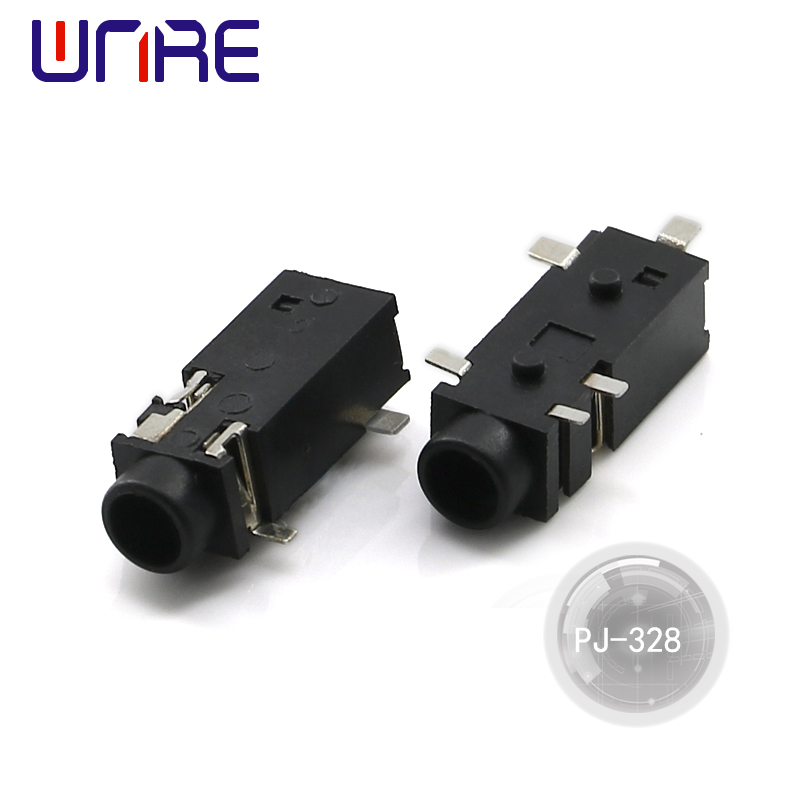 China PJ-328 Headphone Socket 5 pins Black, High quality Manufacturers, Supplier