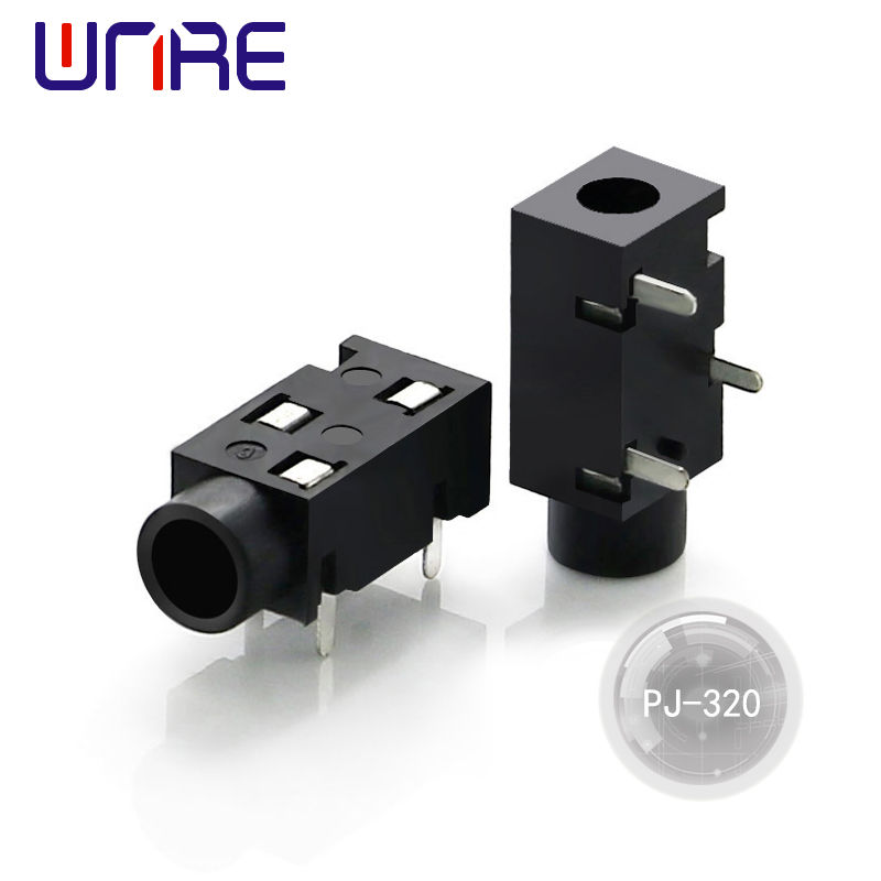 China PJ-320 Headphone socket wide application, black, 3 pin Factories, Company