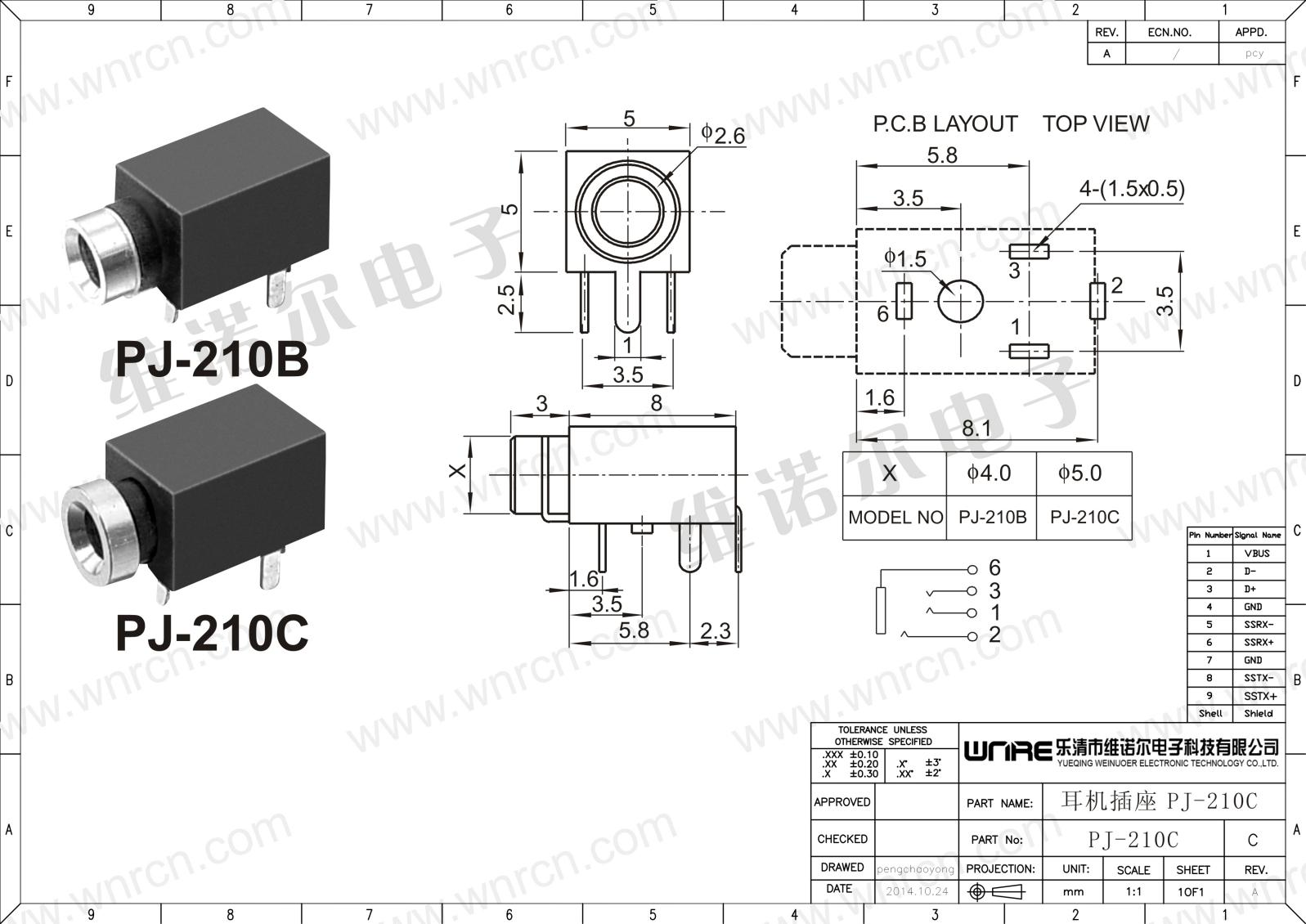 PJ-210C Product Image 1