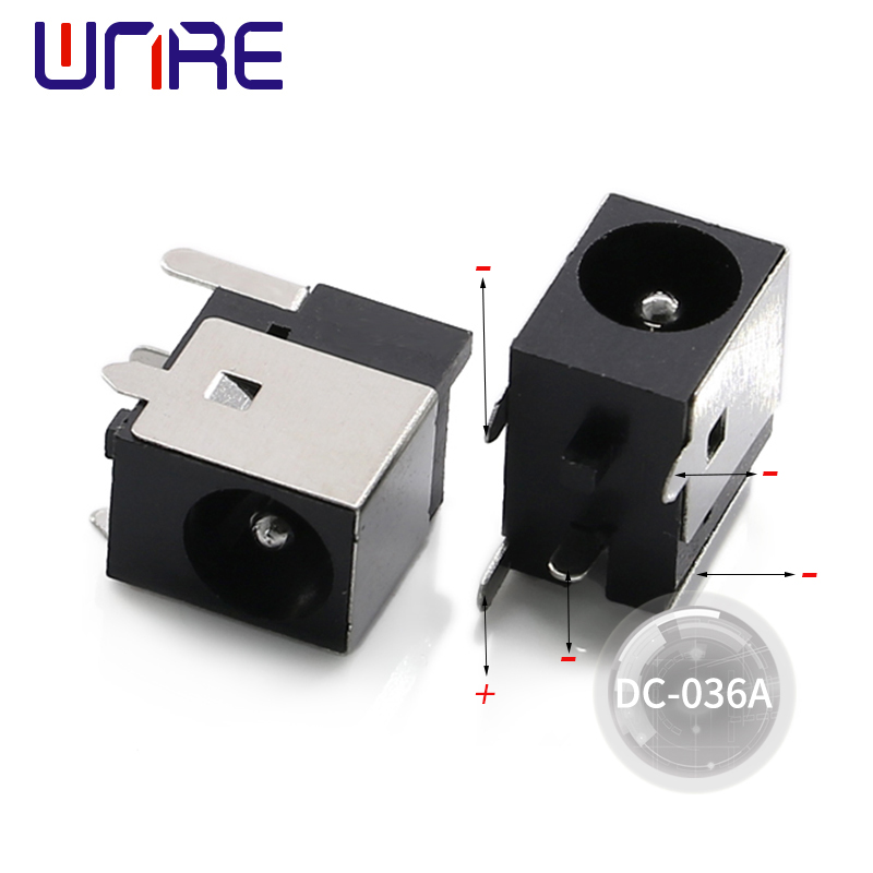 China Dc-036a DC Power Socket Connector PCB Base 5.5*2.1MM 5.5 x2.5 mm female plug Suppliers, Company