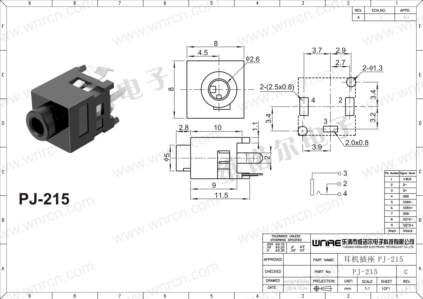 PJ-215 Headphone Socket Product View