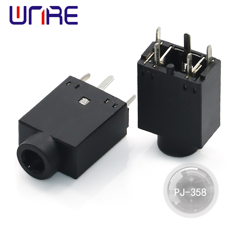 China pj-358 Headphone Socket with Headphone Jack, 5 Pins Manufacturers, Supplier