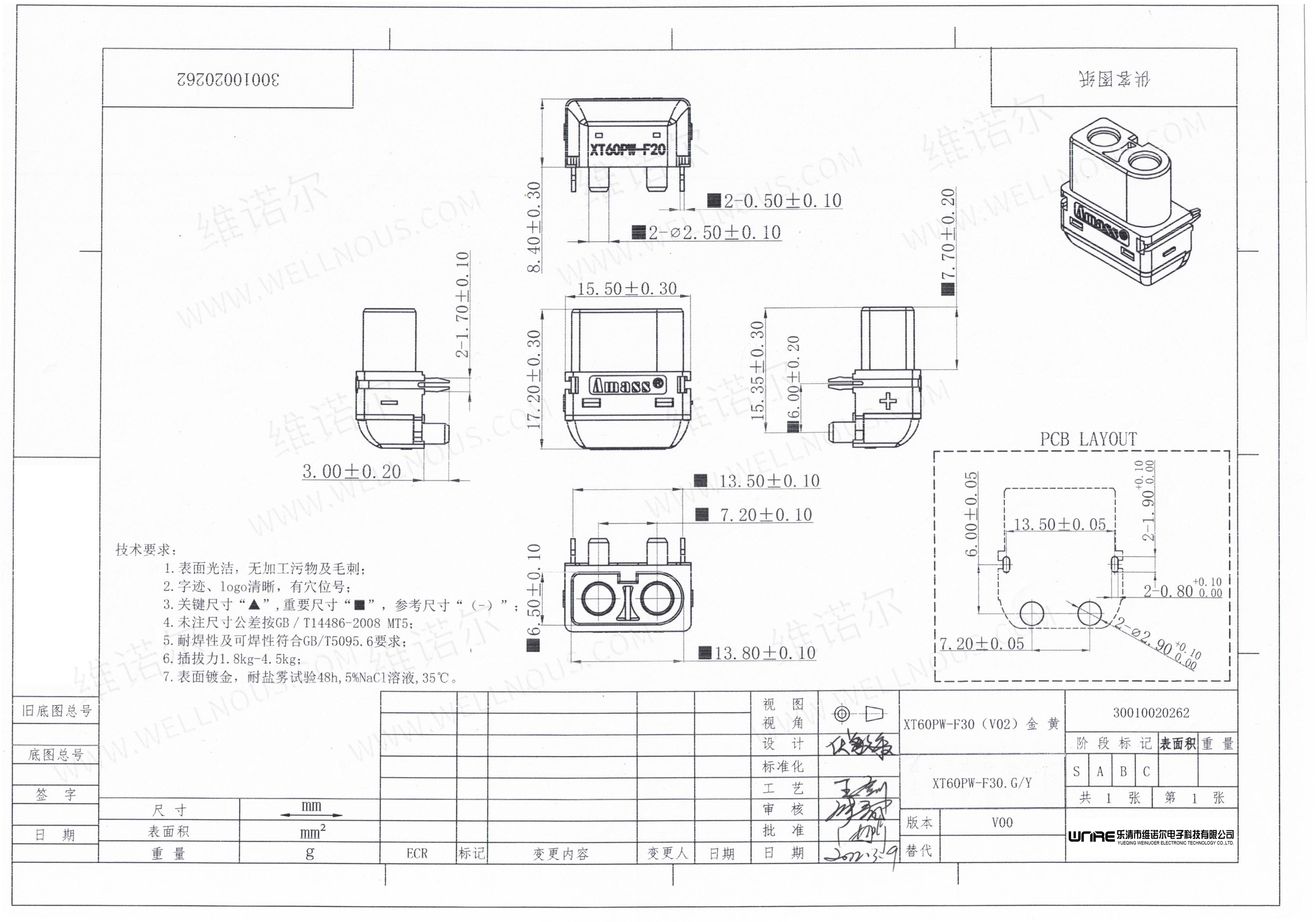XT-60PW Connector