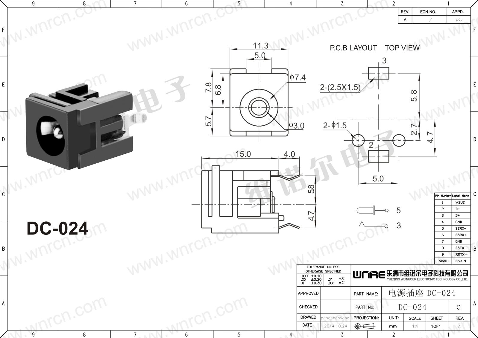 DC Power Socket Interface