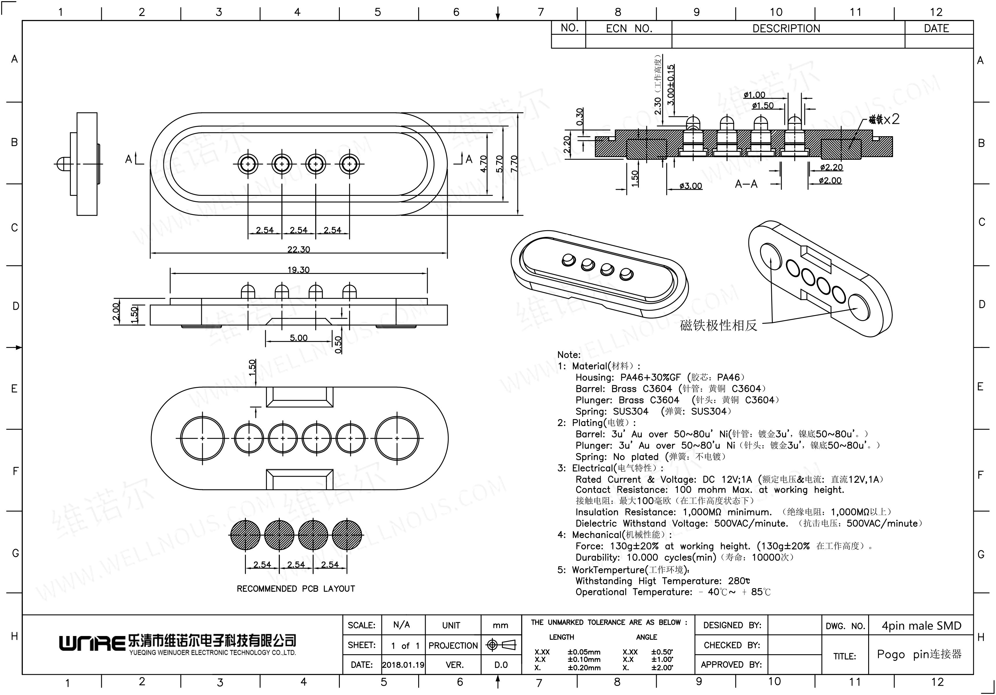 Pogo Pin Connector Details