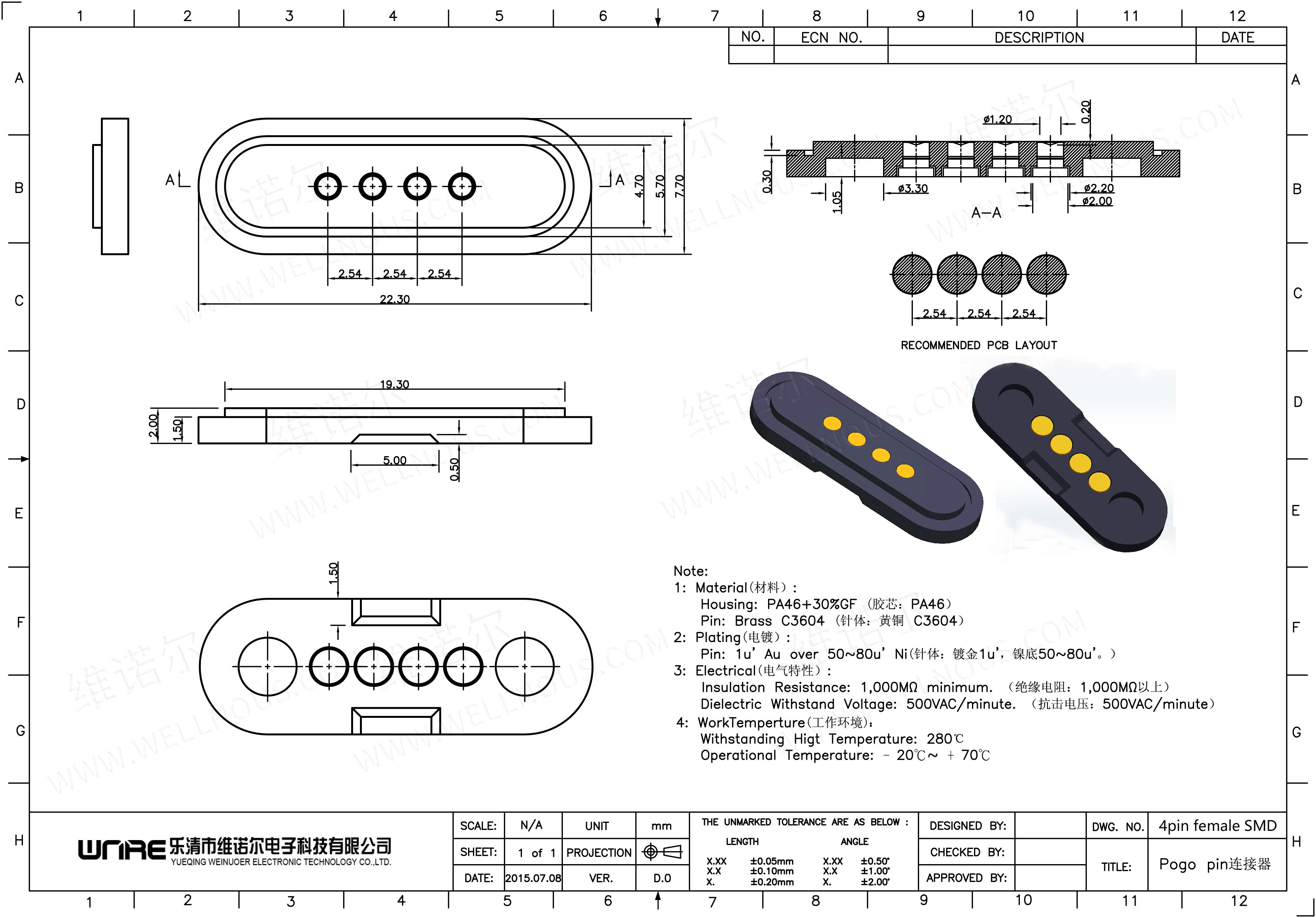 Pogo Pin Connector Details