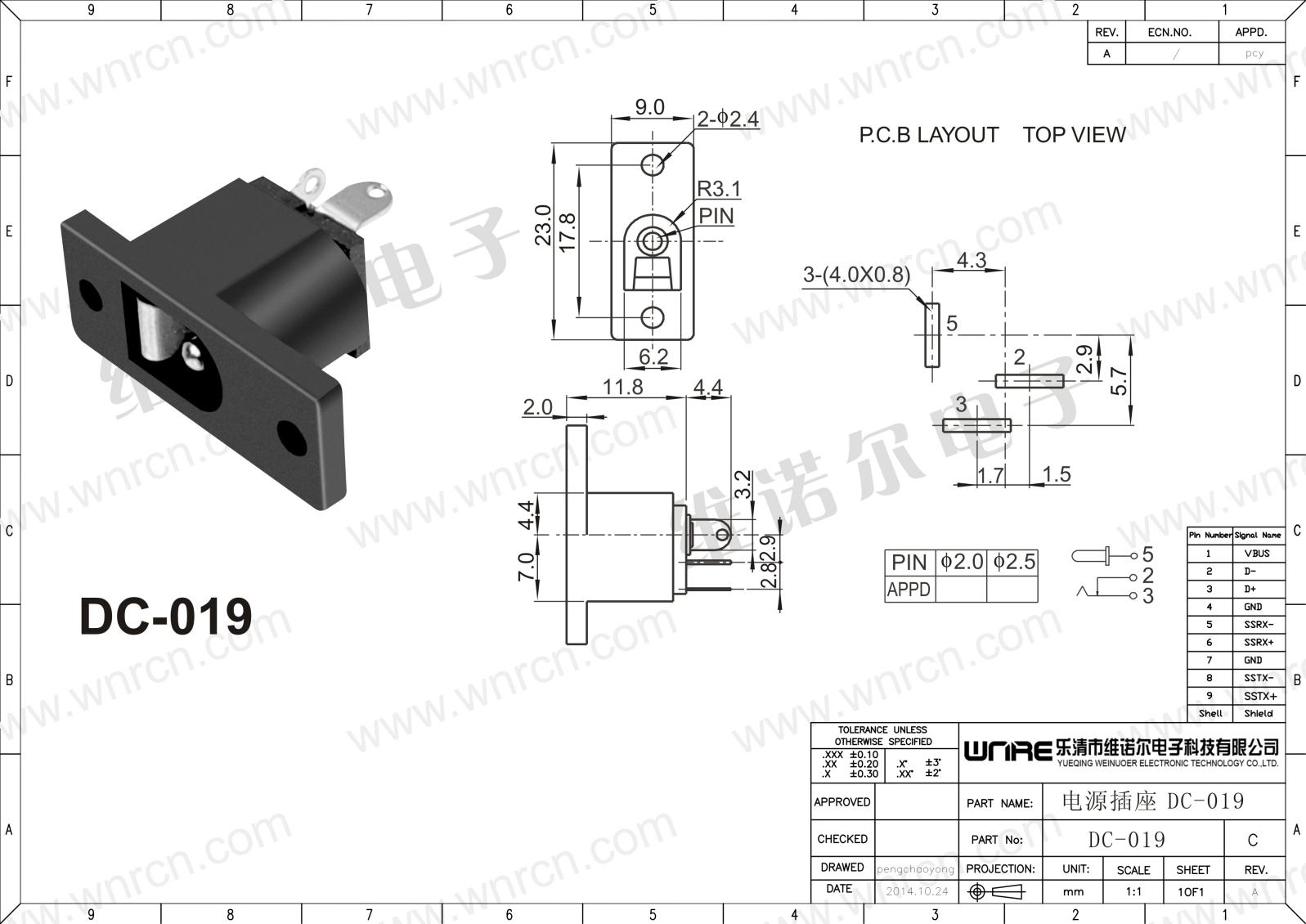 DC-019 Socket View 1
