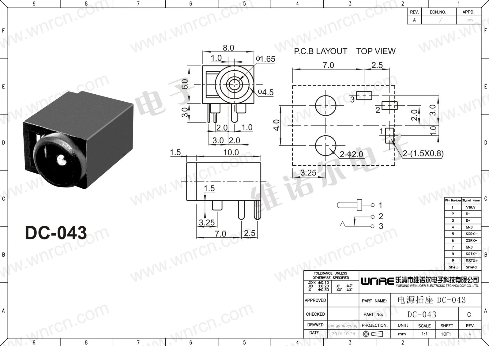 DC Power Socket Detail