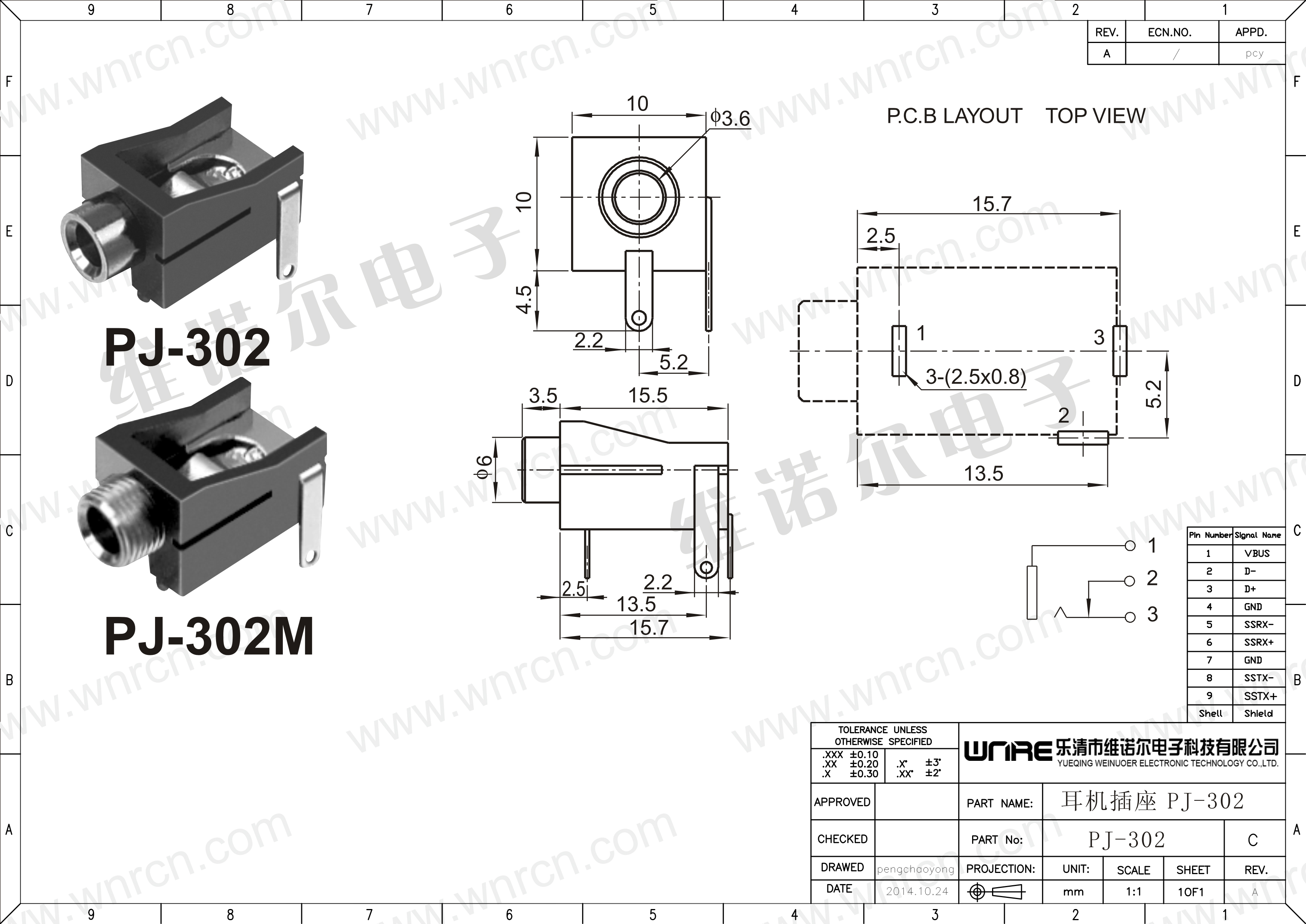 PJ-302M Audio Interface