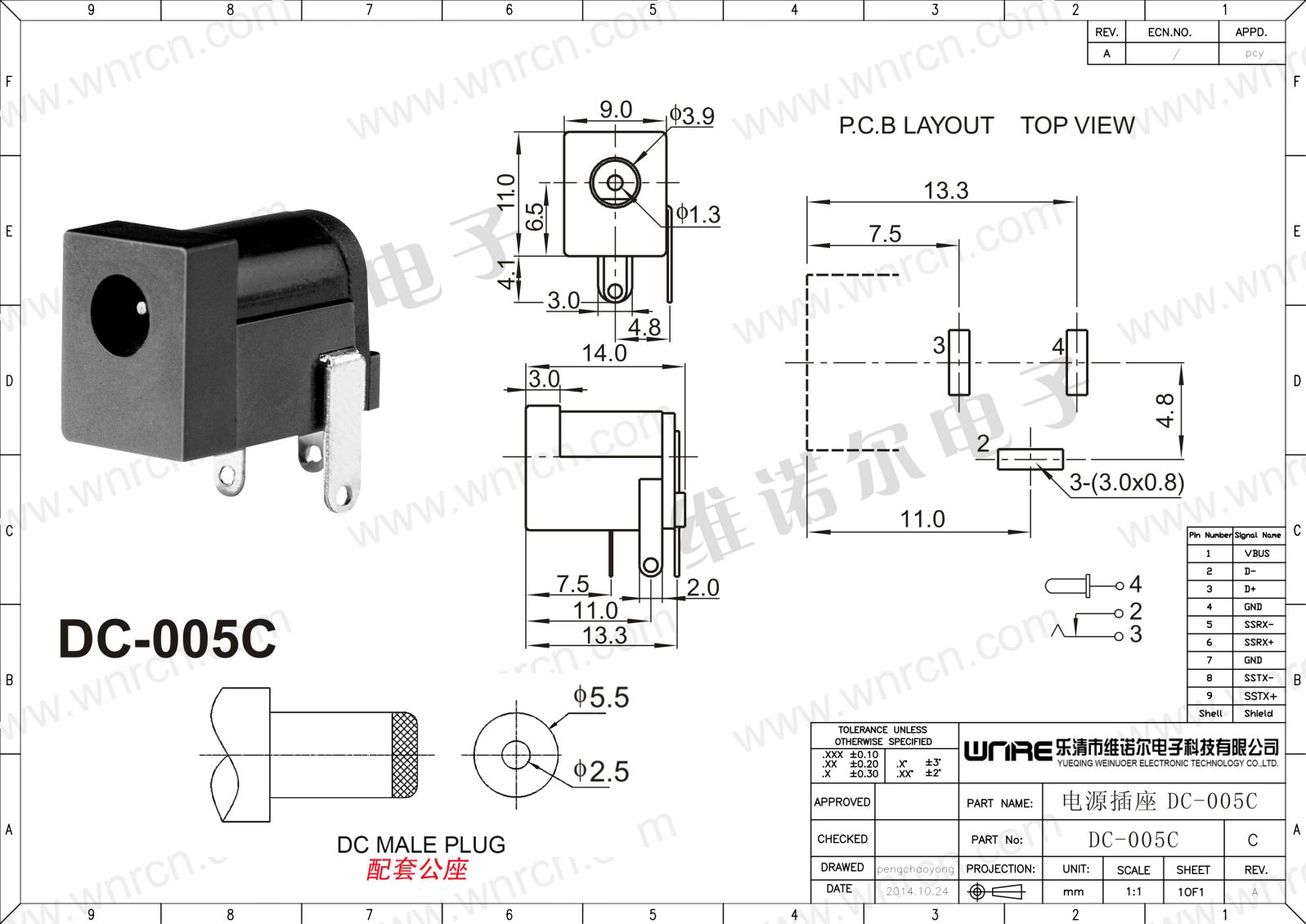 DC-005C Power Outlet