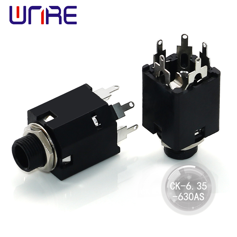 OEM CK-6.35-630AS 5-pin black headphone Jack 0.5A 30V Manufacturer, Suppliers