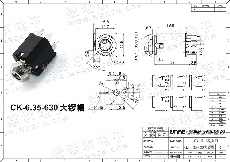CK-6.35-630 Socket Detail