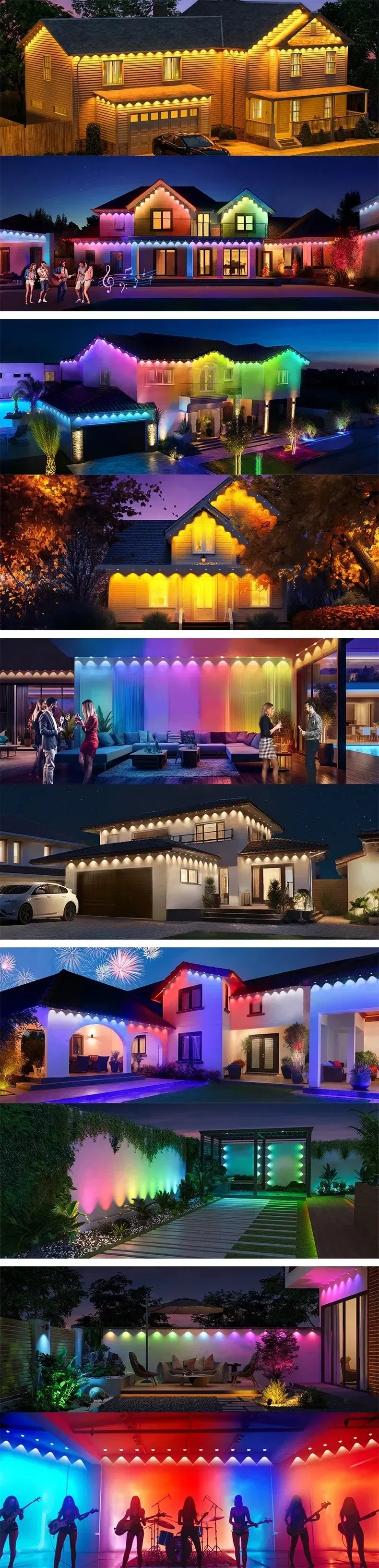 Smart WiFi RGBIC Eaves Lights 3