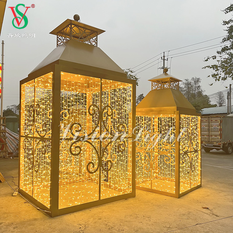 Eid Lighting Outdoor LED Ramadan Moon Motif Decoration Light