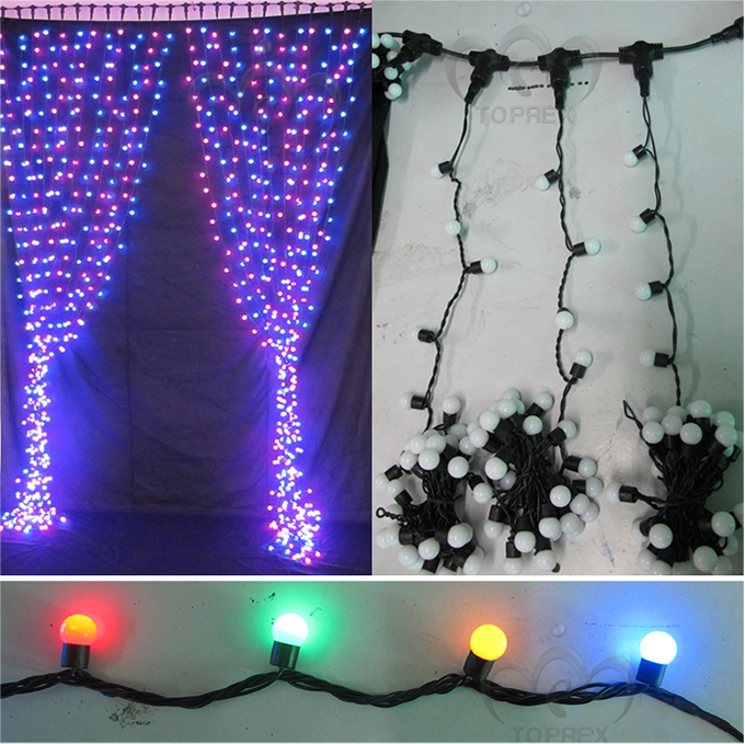 Toprex Customizable 10m Multiple Colors LED Ball for Bedroom Curtain Christmas Light