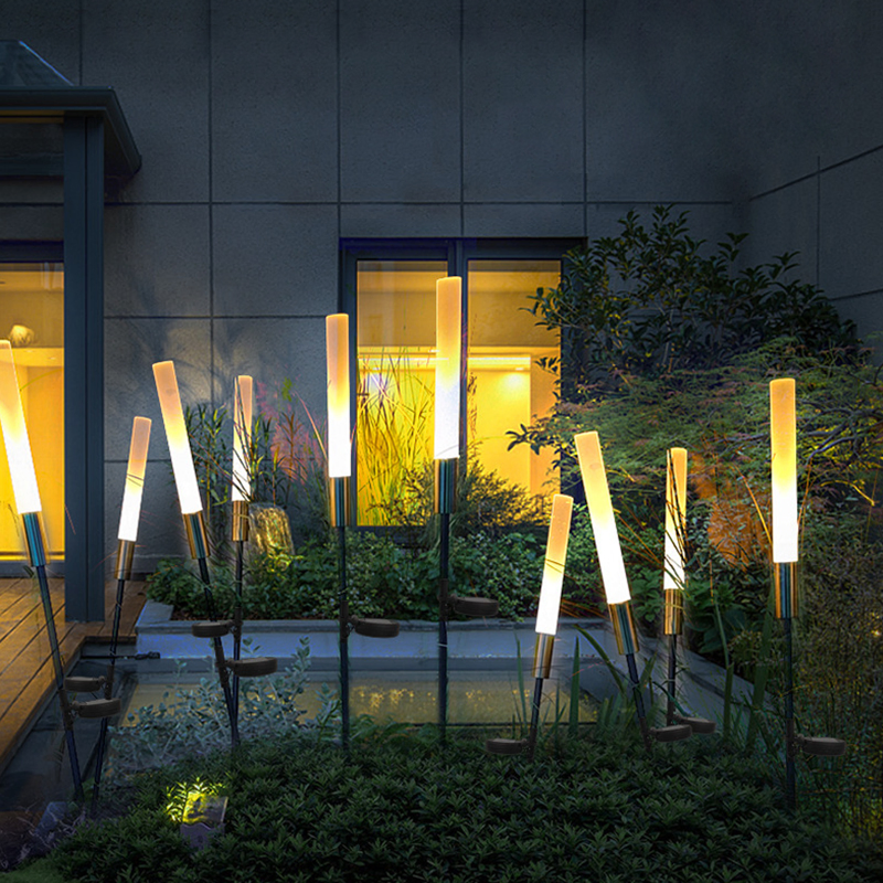Solar Flowers Lights Outdoor Garden Waterproof Luminous Solar Decoration Reed Lawn Stake Light for Patio Yard Pathway Landscape