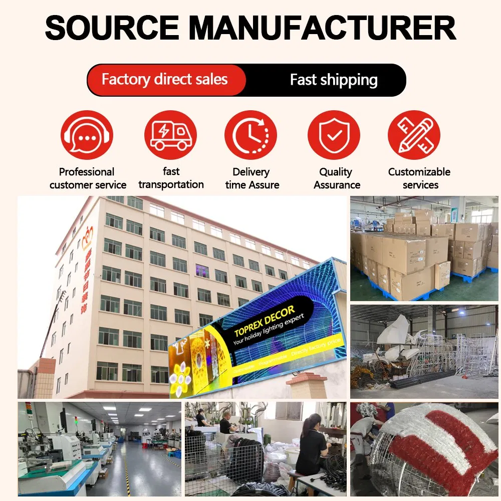 Easy Install Hanging 3D Heart Light for Commercial Plaza Christmas Decoration Navidad