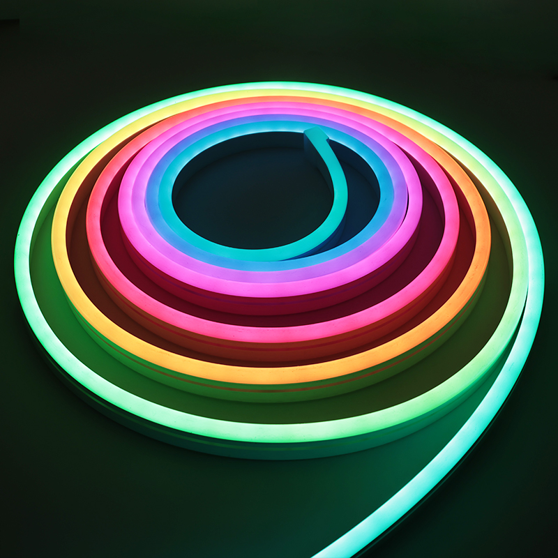 OEM ODM Waterproof Neon LED Strip Light RGB &nbsp;RGBIC Pixel Multicolor Smart Neon Light Flexible 6*13mm Music Sync App Control for Party Decor