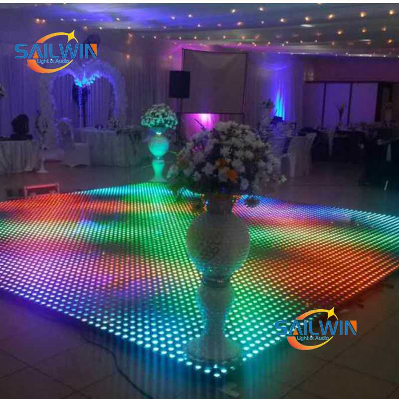 Interactive Digital Video LED Dance Floor Pixel 64 Stage Light