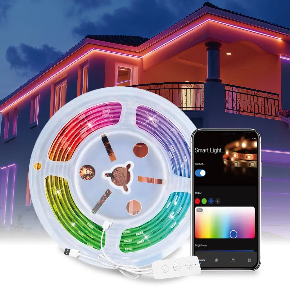 Smart RGB LED Strip Remote APP Controls Lighting Music Sync for Hotels Home Decoration Use