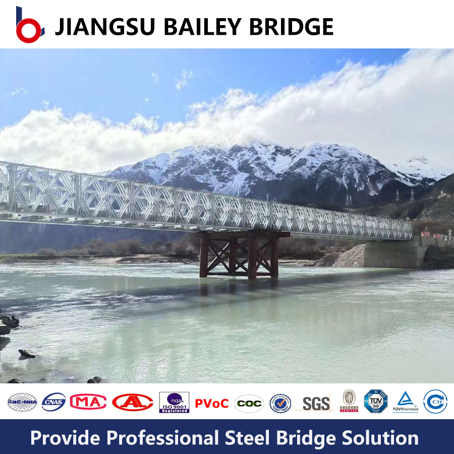 Low Cost Temporary Bailey Steel Structure Bridge Components Professional Design