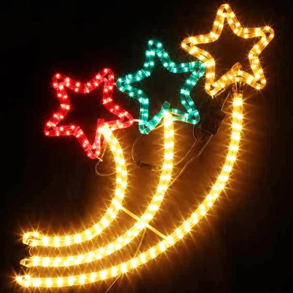 Outdoor Decorative Lights Easter Christmas Street Decoration Waterproof LED Santa Claus Pattern 2D Motif Light