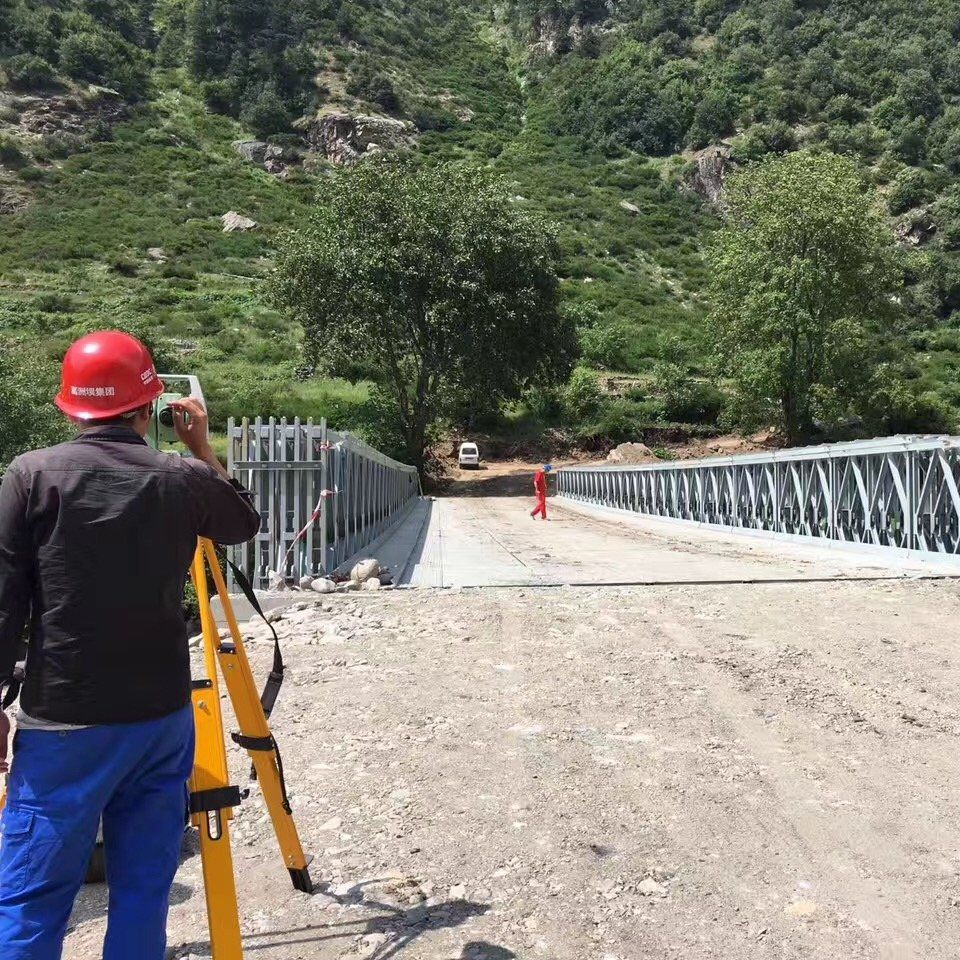 High Seismic Resistance Steel Structure Compact Pedestrian Railway Road Compact Panel Steel Temporary Bailey Bridge for Emergency and Fast Delivery