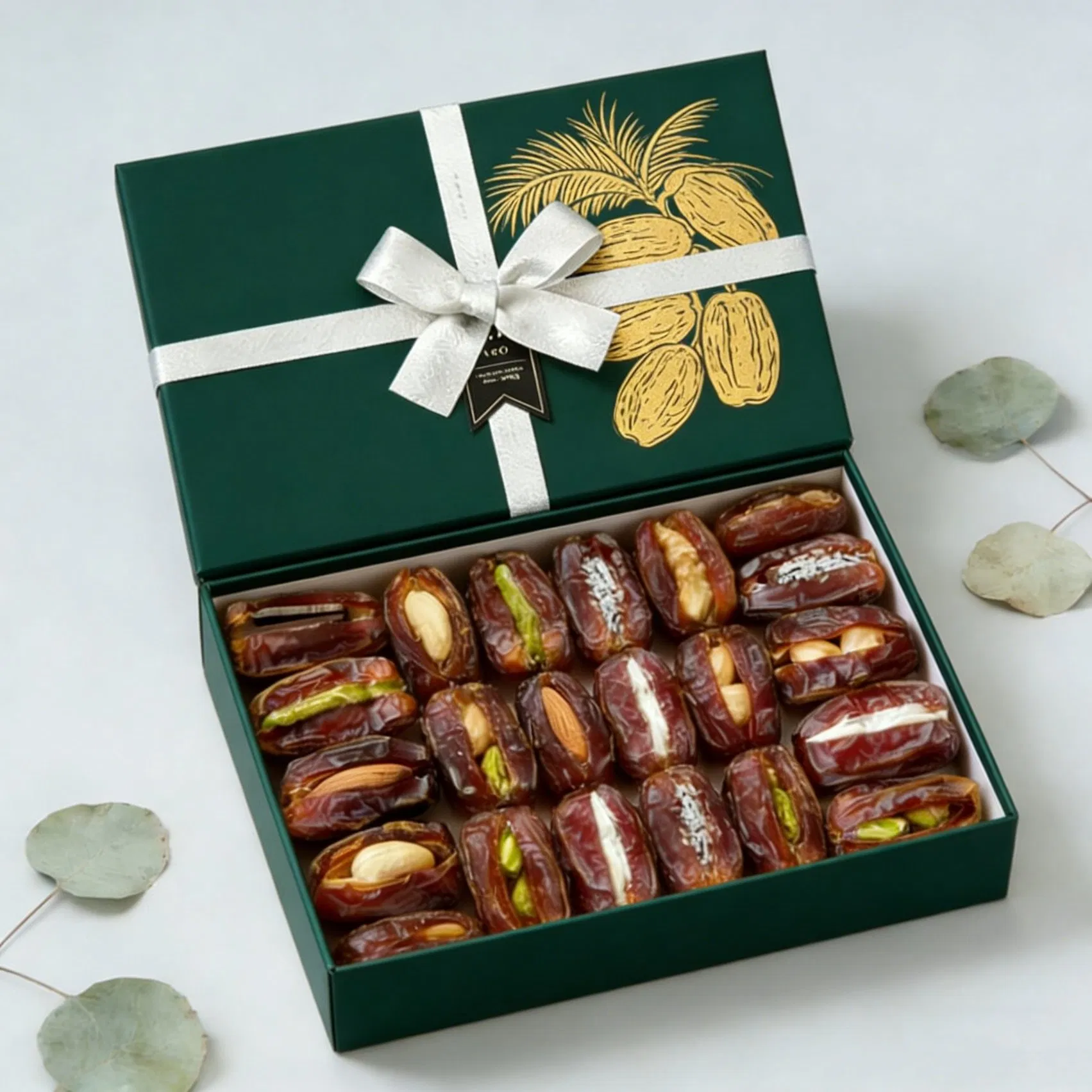 Luxury Dates Box with Custom Logo Ramadan Packaged Fresh Dates Chocolate Cake Packaging Gift Box