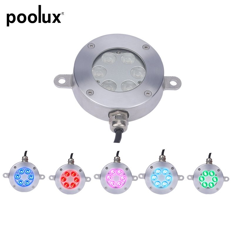 316 Stainless Steel 18W 27W 36W Outdoor Nozzles Motif Submersible IP68 Low Voltage 12V 24V RGB RGBW DMX Pool LED Underwater Fountain Ring Lights