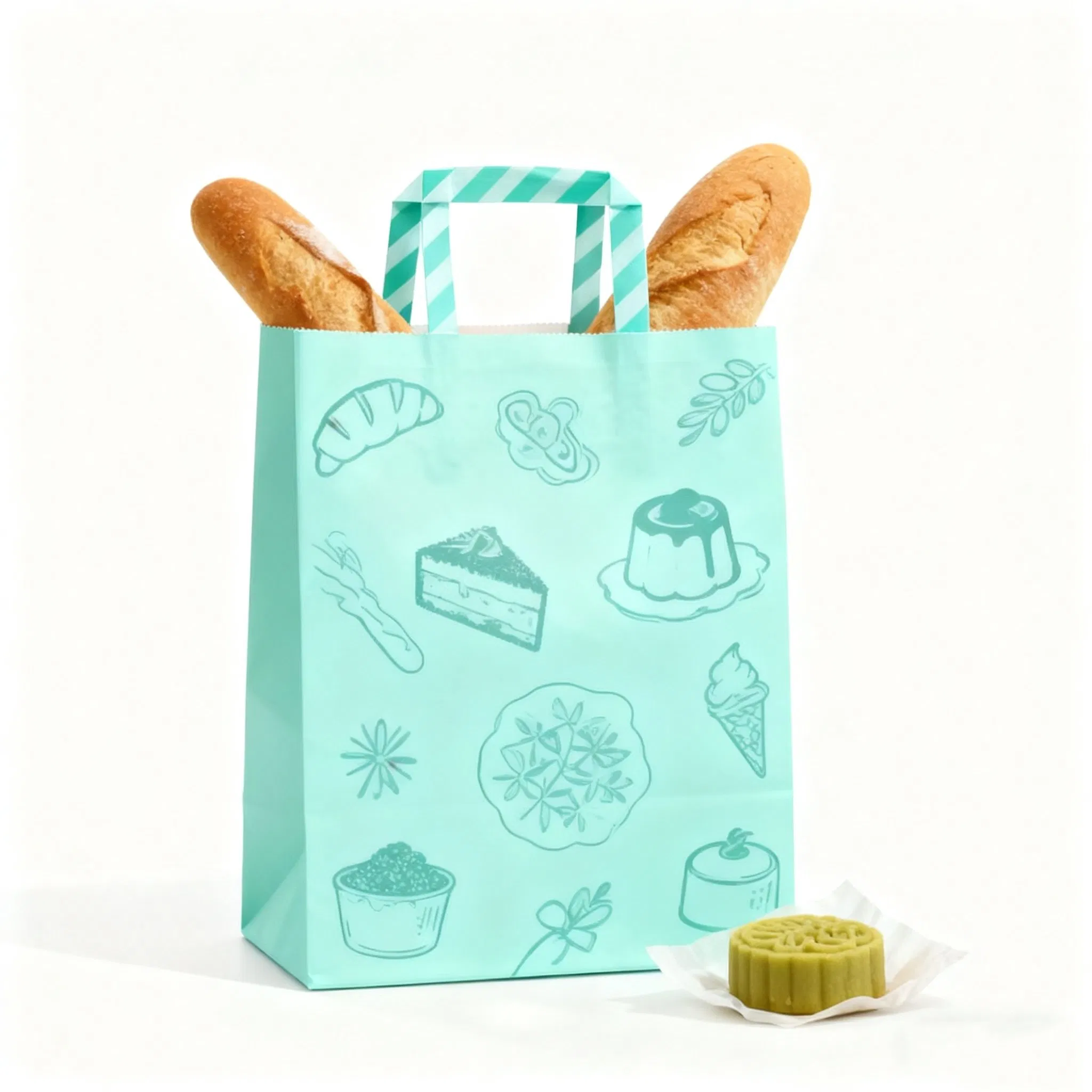 Wholesale Custom Durable Bakery Packaging Kraft Paper Bag High-Quality Shopping Gift Bag