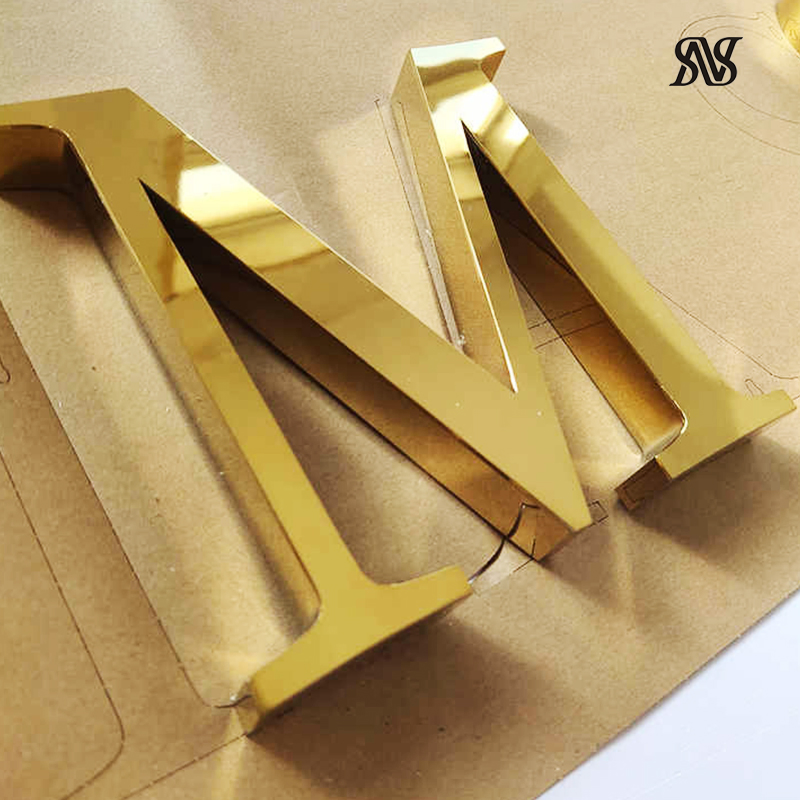 Personalized Company Sign Wall Mounted Stainless Branding 3D Metal Letters Any Font