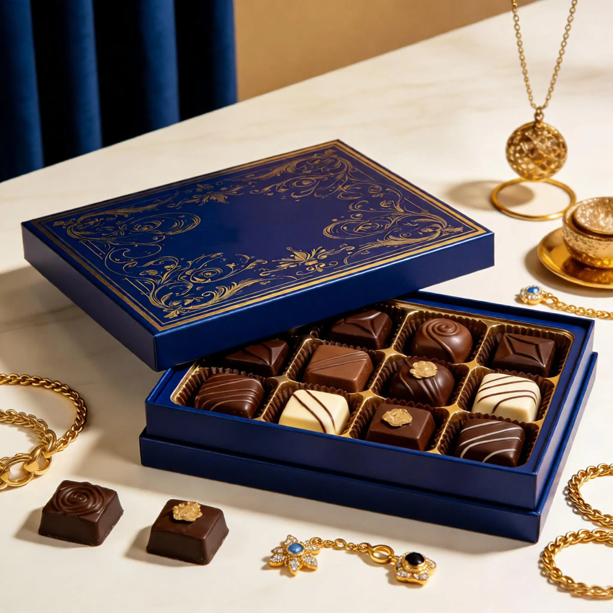 Luxury Dates Box with Custom Logo Ramadan Packaged Fresh Dates Chocolate Cake Packaging Gift Box