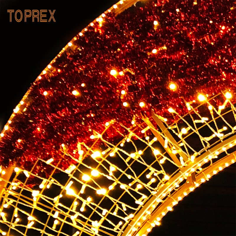 Church Festival Decoration Golden LED Lighted Wedding Arch LED Light