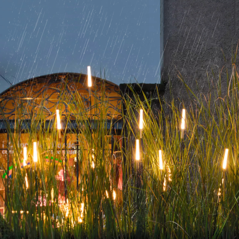 Solar Flowers Lights Outdoor Garden Waterproof Luminous Solar Decoration Reed Lawn Stake Light for Patio Yard Pathway Landscape
