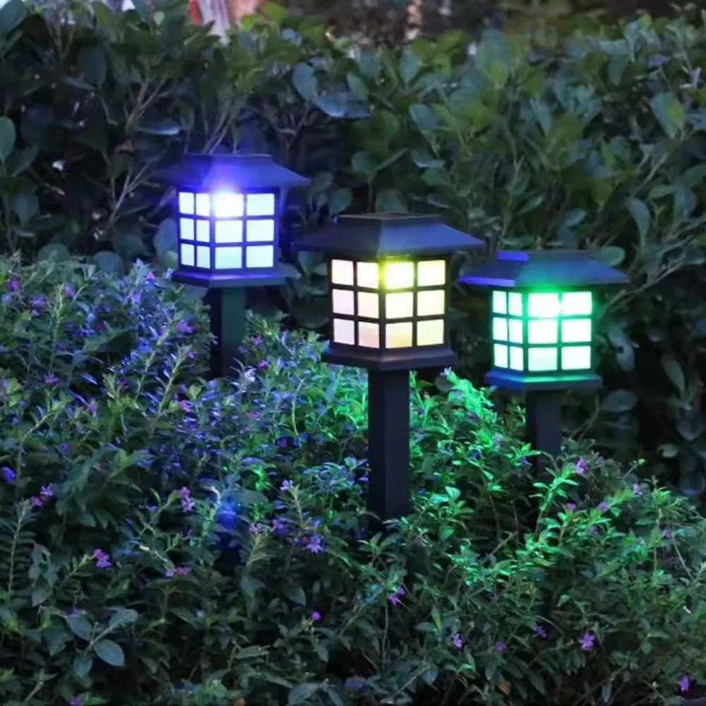 Landscape Stake Lights Waterproof Solar RGB Light Outdoor LED Solar Lamp Garden Pathway Yard Lawn Light