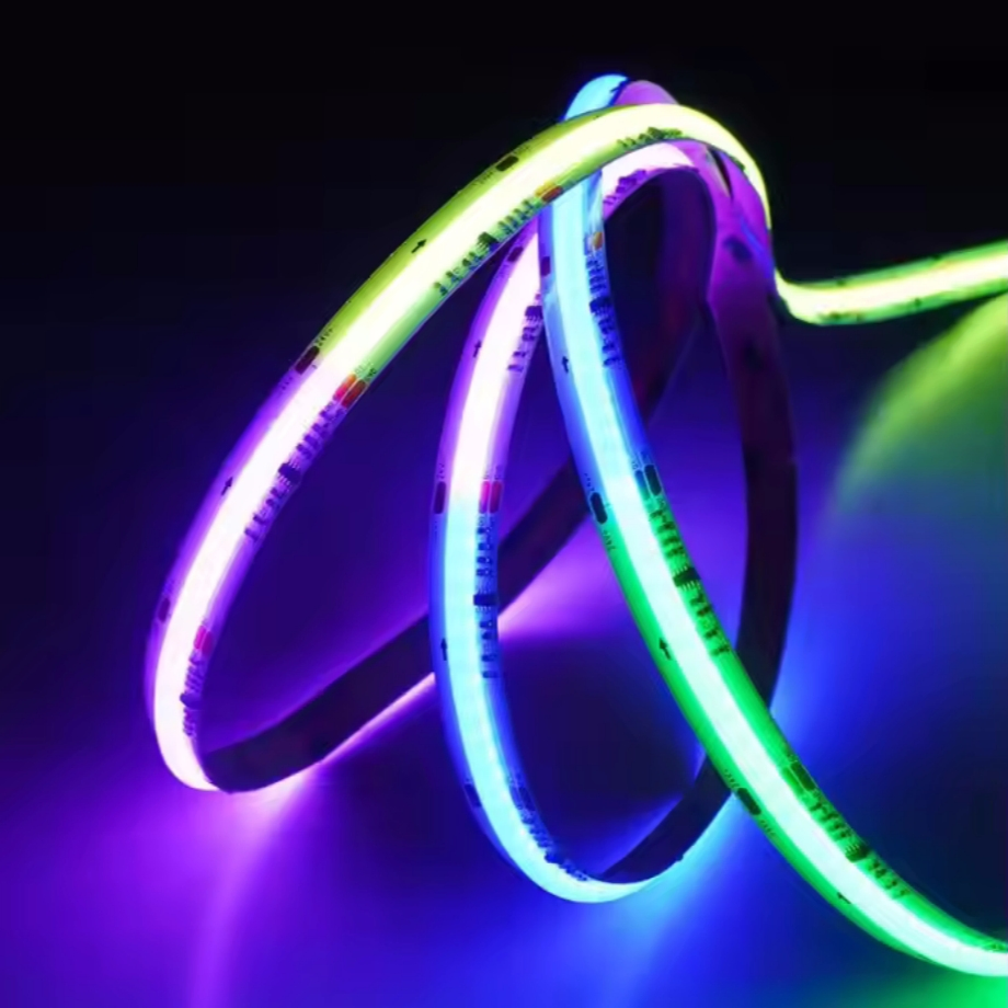 5m 12V 432LEDs/M COB Strips Digital Pixel RGB Chasing Color Music Sync COB LED Strip Lights for Gaming Room Home Decor ETL Listed