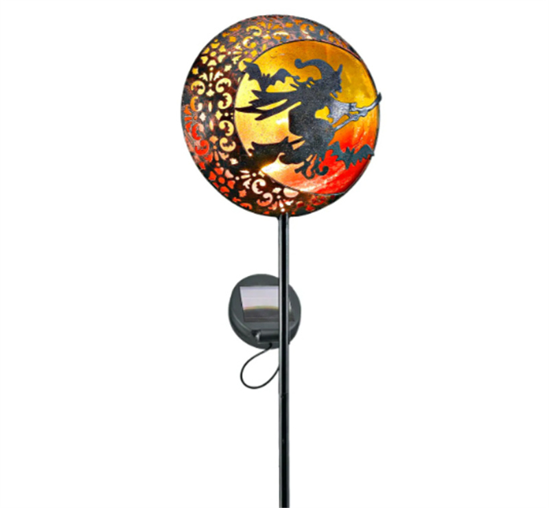 Solar Garden Stakes Metal Shadow Stylish Landscape Patio Yard Pathway Light