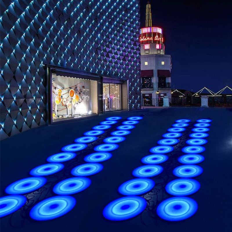 LED Luminous Circular Music Jumping Floor Brick Light Human Body Gravity Induction Dance Floor Outdoor Color Interactive Light