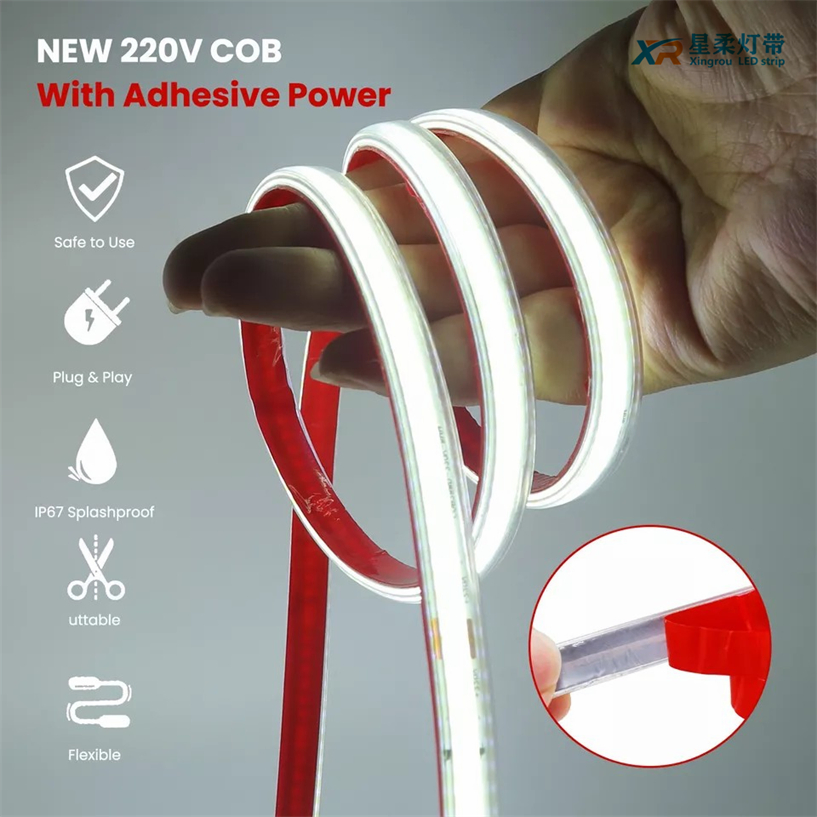 Manufacture Cost Price COB-288d-8mm Transparent Model Flexible LED String Light