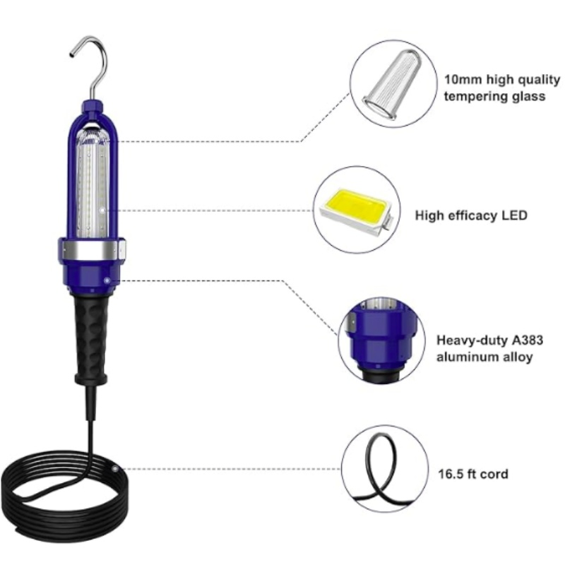 ATEX 10W 20W 30W Pure White Handheld LED Explosion Proof Electric Inspection Light