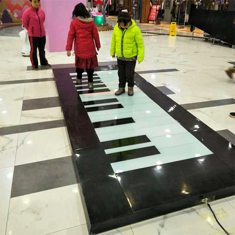 Giant LED Foot Piano Induction Sound Floor Lamp Interactive Ground Luminous Floor Tile Music Floor Piano Light