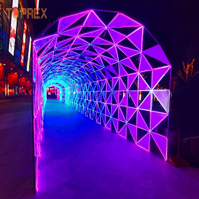 Toprex Outdoor Arch Street Christmas Festival Wedding Decoration 3D LED Tunnel Motif Light