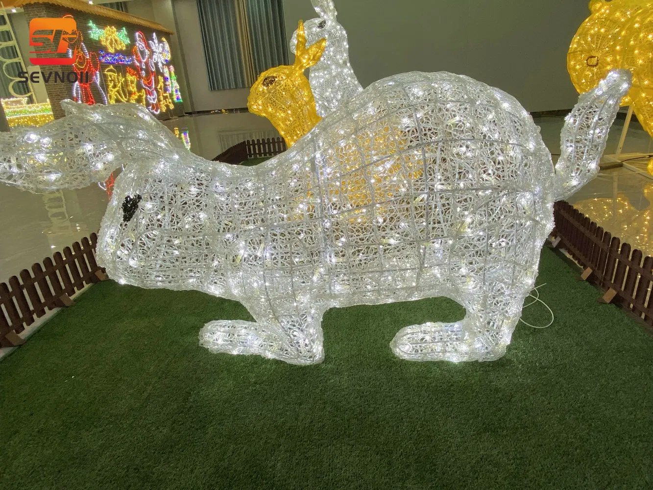 IP65 Waterproof Rabbit Motif LED Lights Custom Outdoor Landscape Decor for Easter