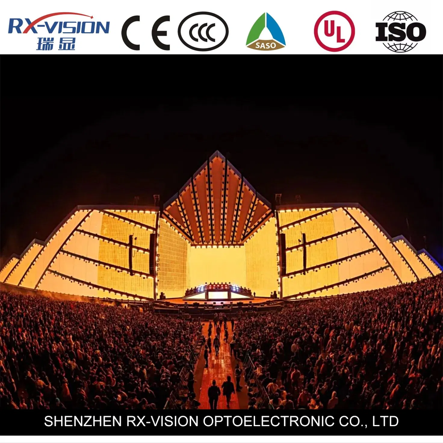 P2.97 500*500 Outdoor Rental LED Display Hanging LED Screen Outdoor Music Festival Rental LED Display Screen